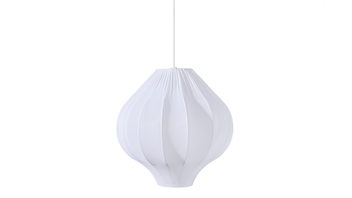 Lampada a sospensione in tulle bianco L33 cm SHELL