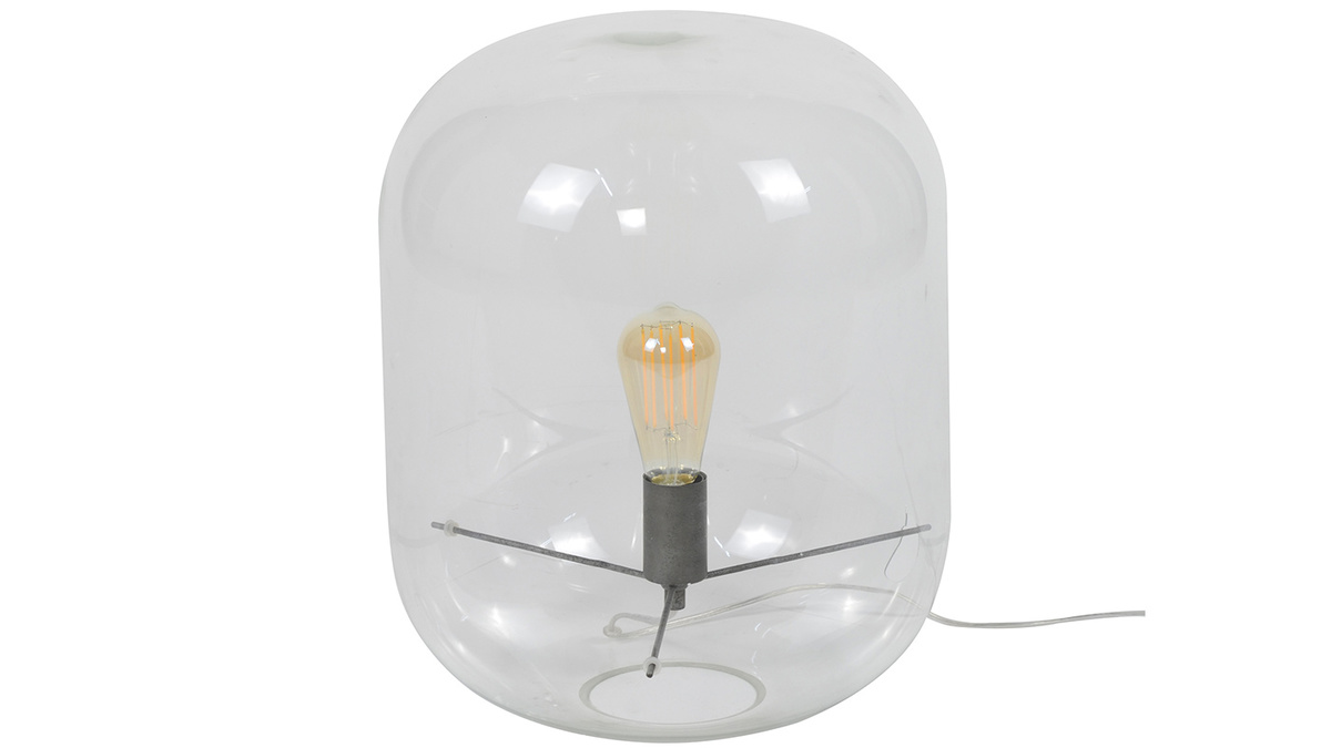 Lampada da tavolo con cupola in vetro D35 cm ANCY