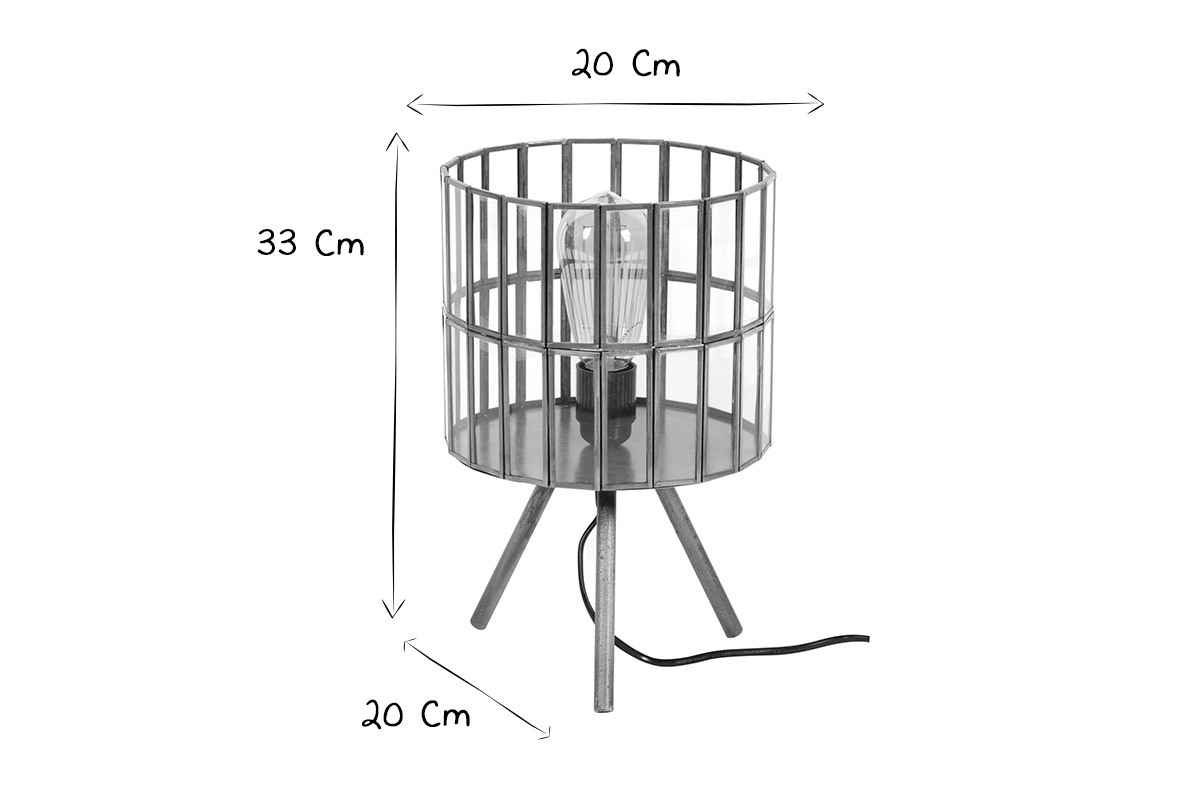 Lampada da tavolo industriale su piedi in metallo bronzo CANOPY