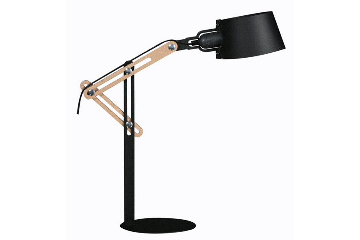 Lampada da terra design in metallo Nero BILLY