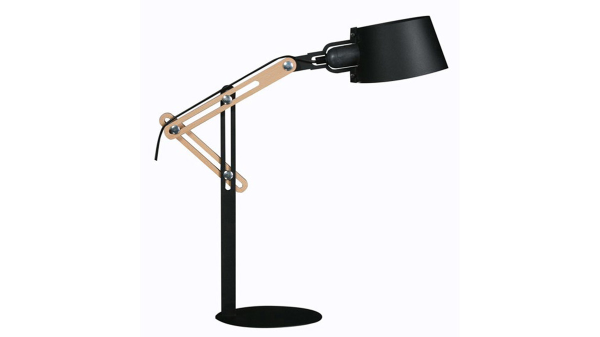 Lampada da terra design in metallo Nero BILLY