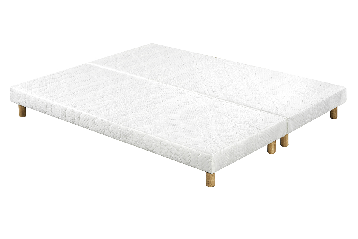 Letto 160 x 200 cm con basi per materasso e materasso memory foam BENJI