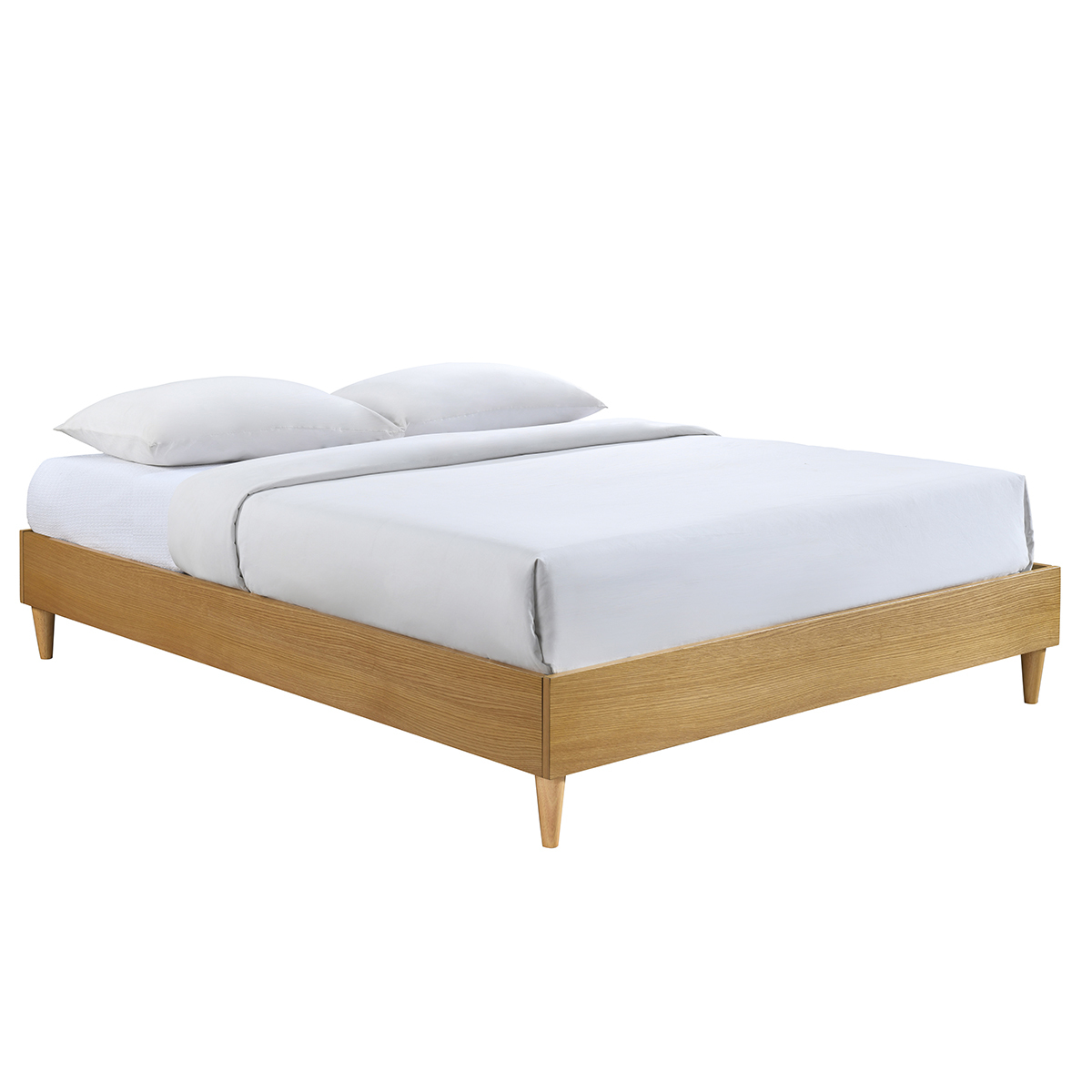 Letto adulto  160 x 200 cm con rete finitura in legno chiaro AYO