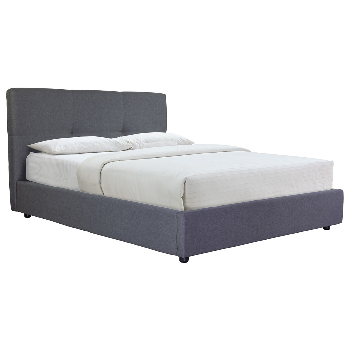 Letto contenitore 160x200 cm in tessuto Grigio chiaro SOGNO