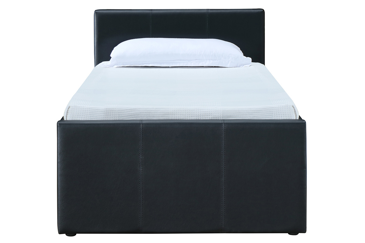 Letto estraibile 90 x 195 PU nero opaco MACCO