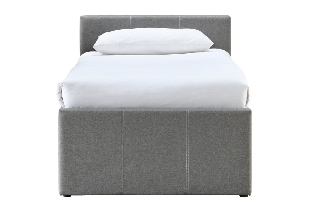 Letto estraibile bambino 90 x 195 cm tessuto grigio MACCO