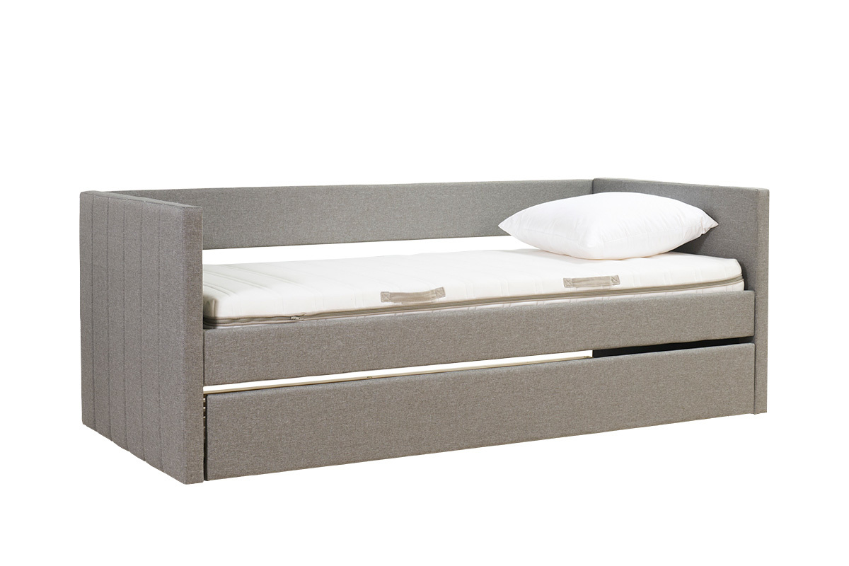 Letto estraibile in tessuto grigio 90x190 cm ELIE