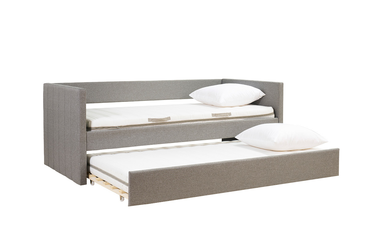 Letto estraibile in tessuto grigio 90x190 cm ELIE