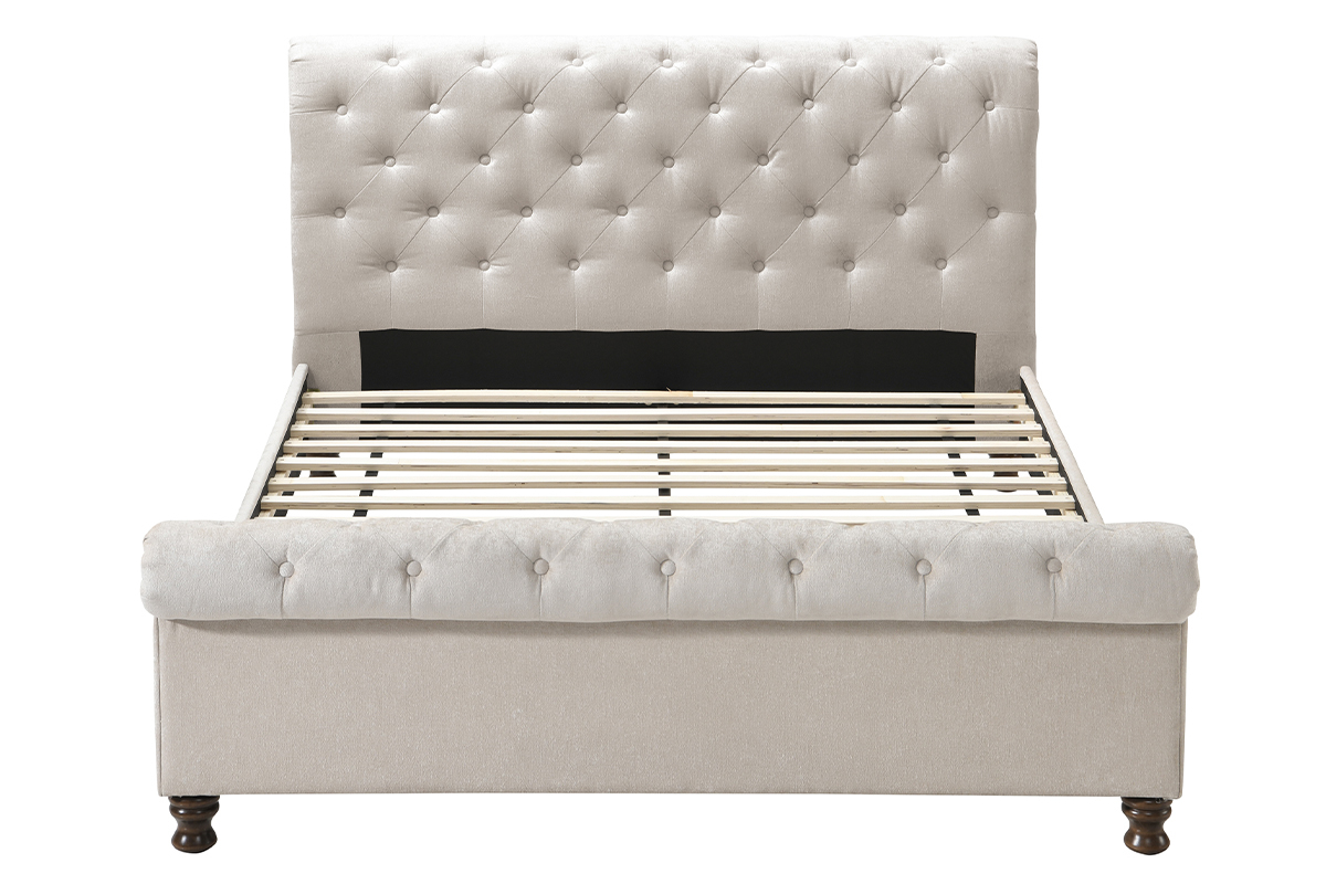 Letto matrimoniale 160x200 velluto capitonne RILEY