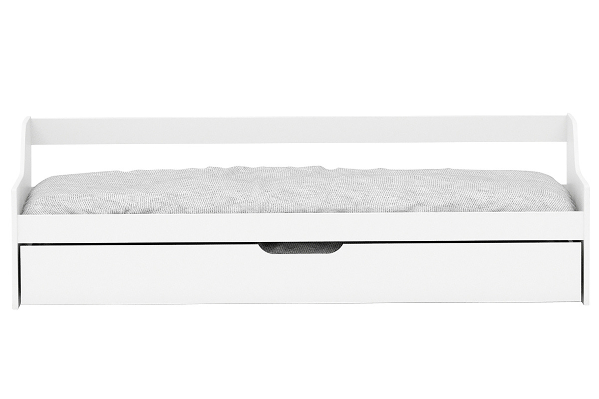 Letto per bambini con cassetto 90x200 pino bianco THEO