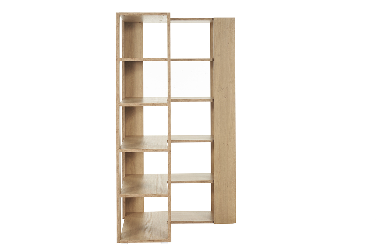 Libreria a ripiani angolare finitura legno chiaro rovere L95 cm MUSSO