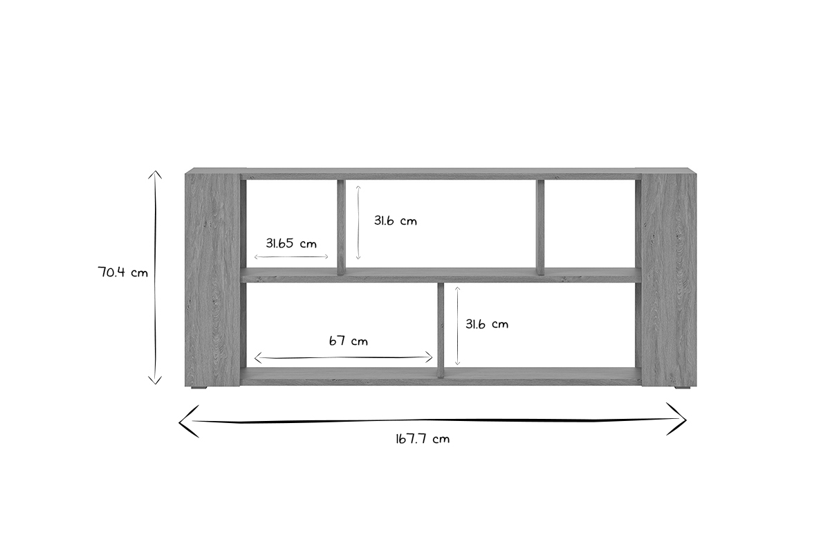 Libreria bassa design bianca L168 cm MUSSO