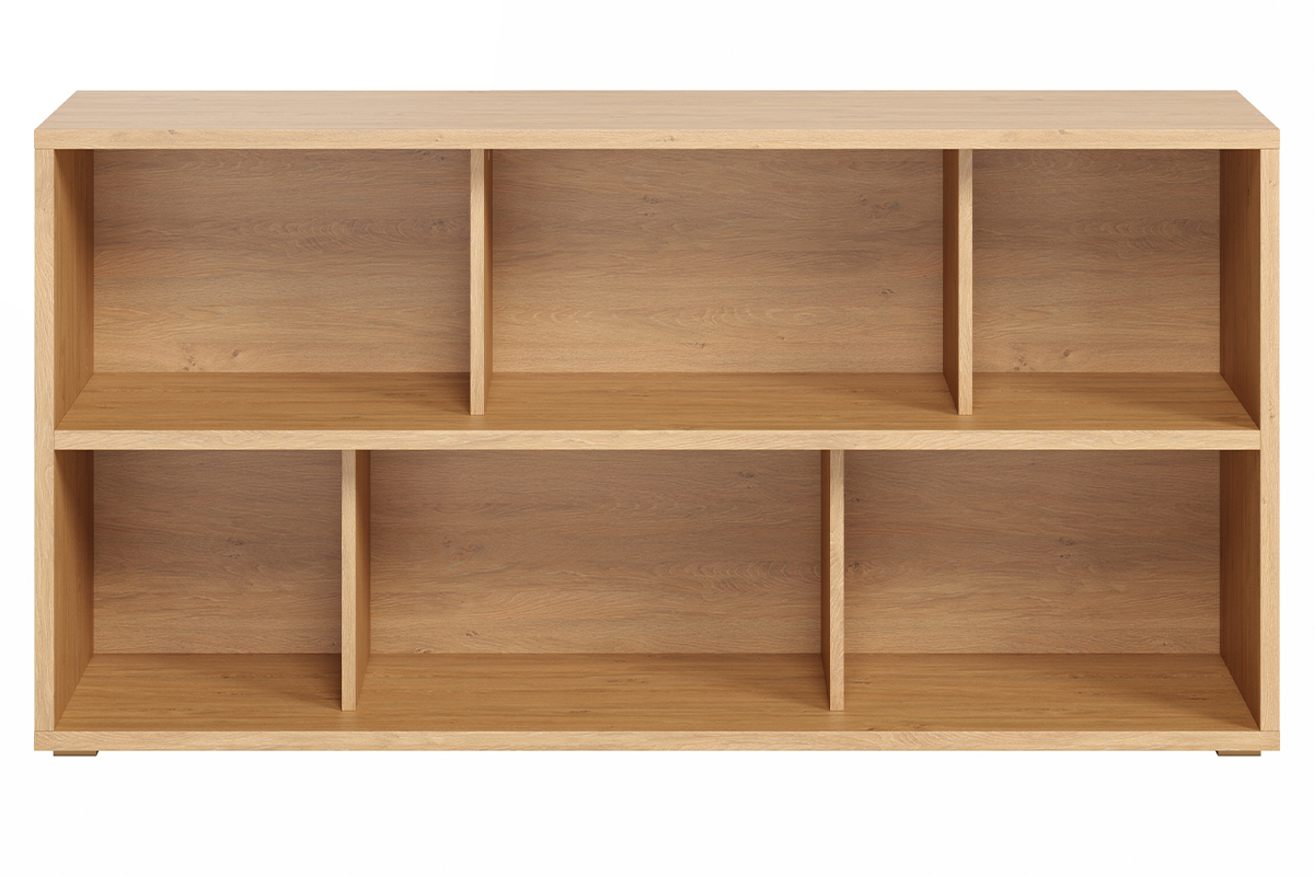 Libreria bassa finitura legno chiaro rovere L140 cm EPURE