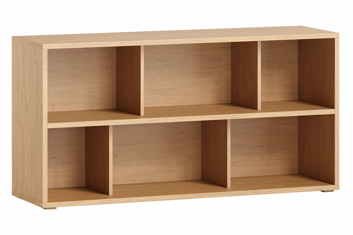 Libreria bassa finitura legno chiaro rovere L140 cm EPURE