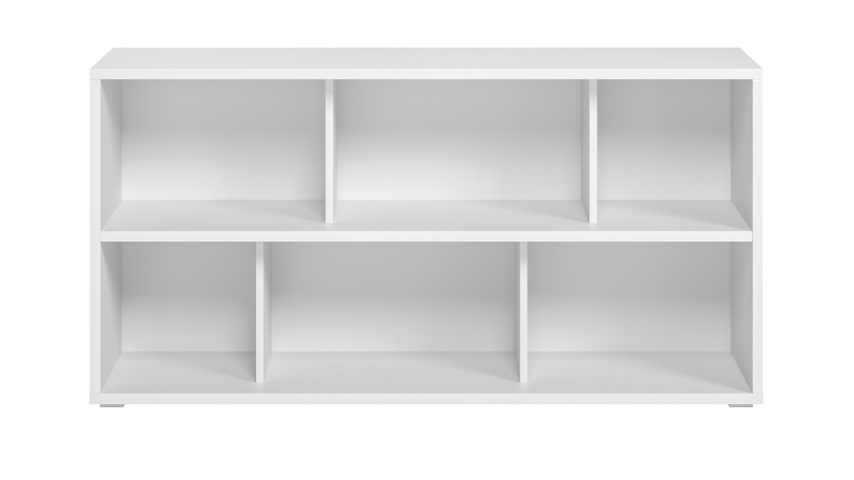 Libreria bassa legno bianco L140 cm EPURE