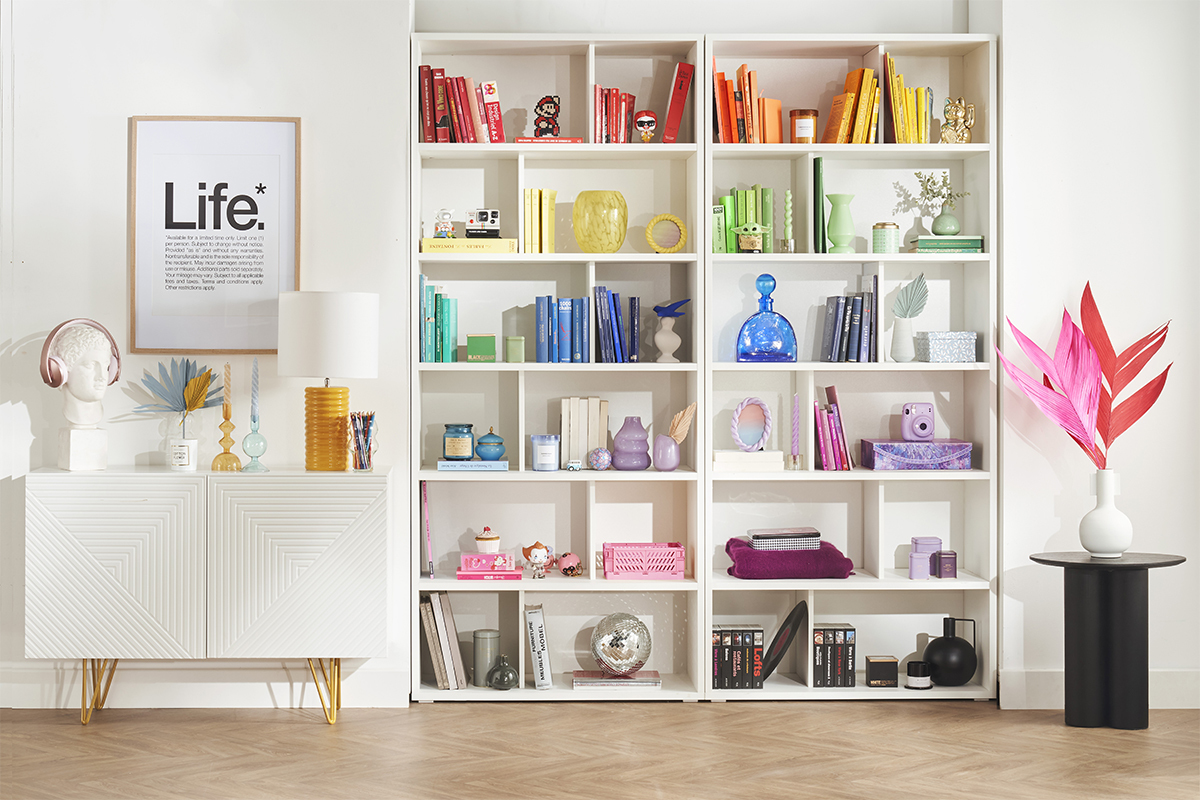 Libreria design in legno bianco EPURE