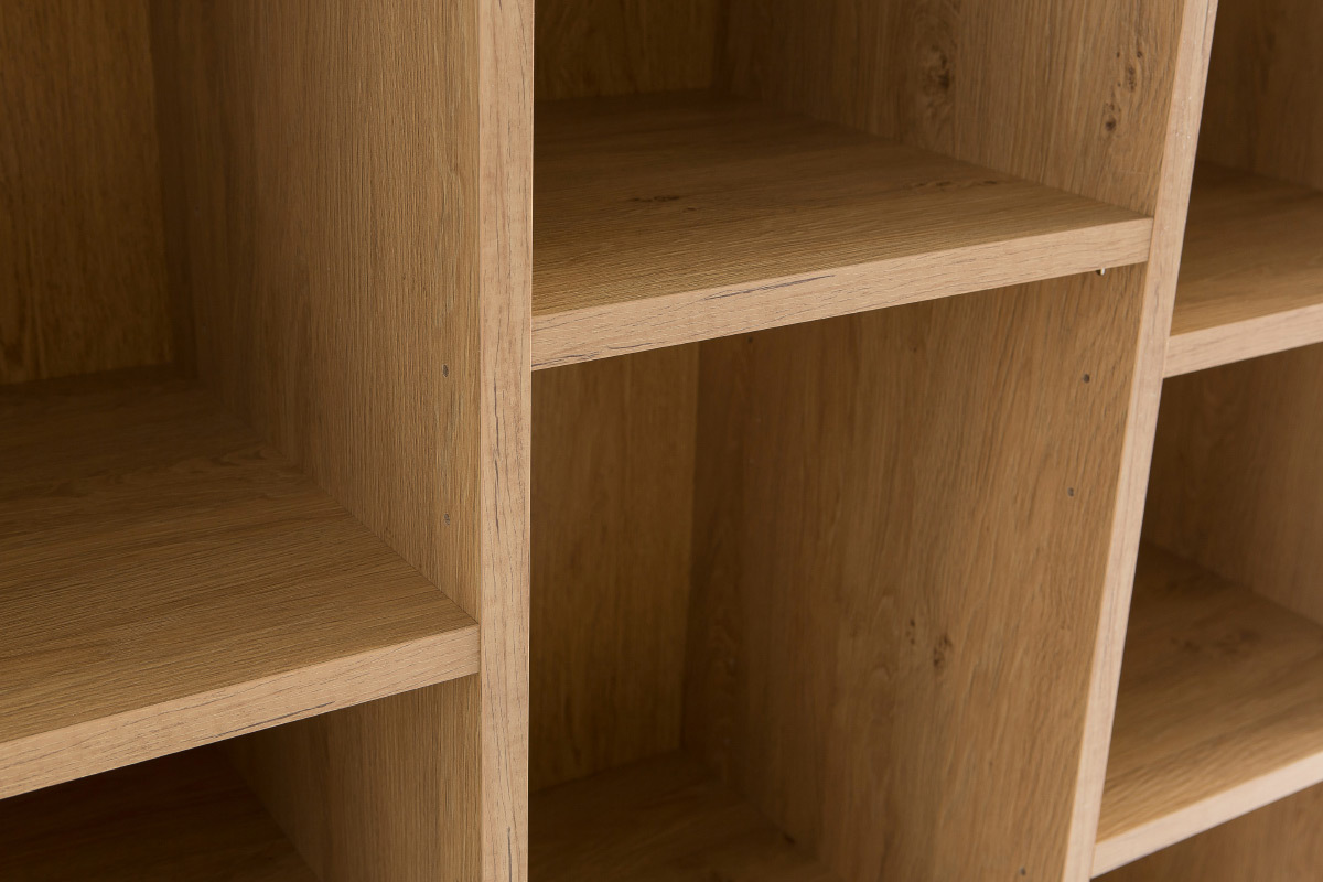 Libreria design in legno Quercia RYTHM