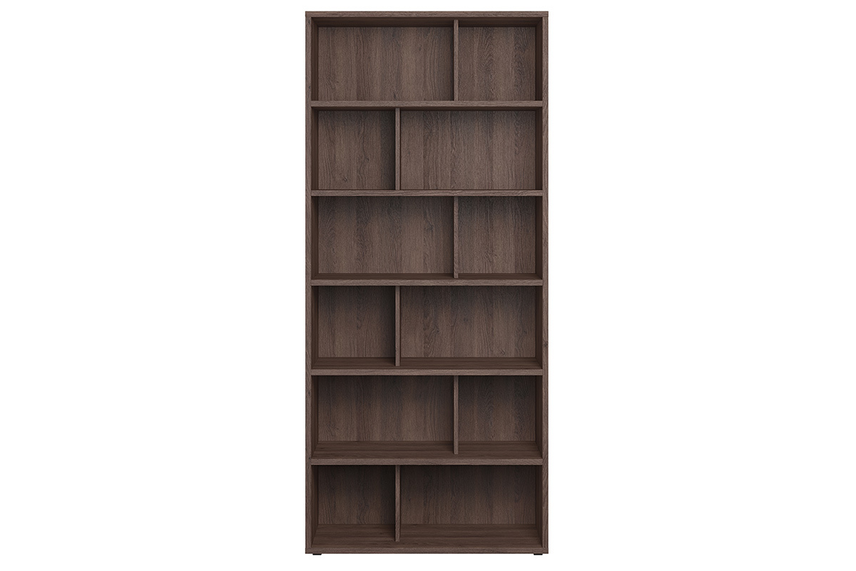 Libreria di design legno effetto noce EPURE