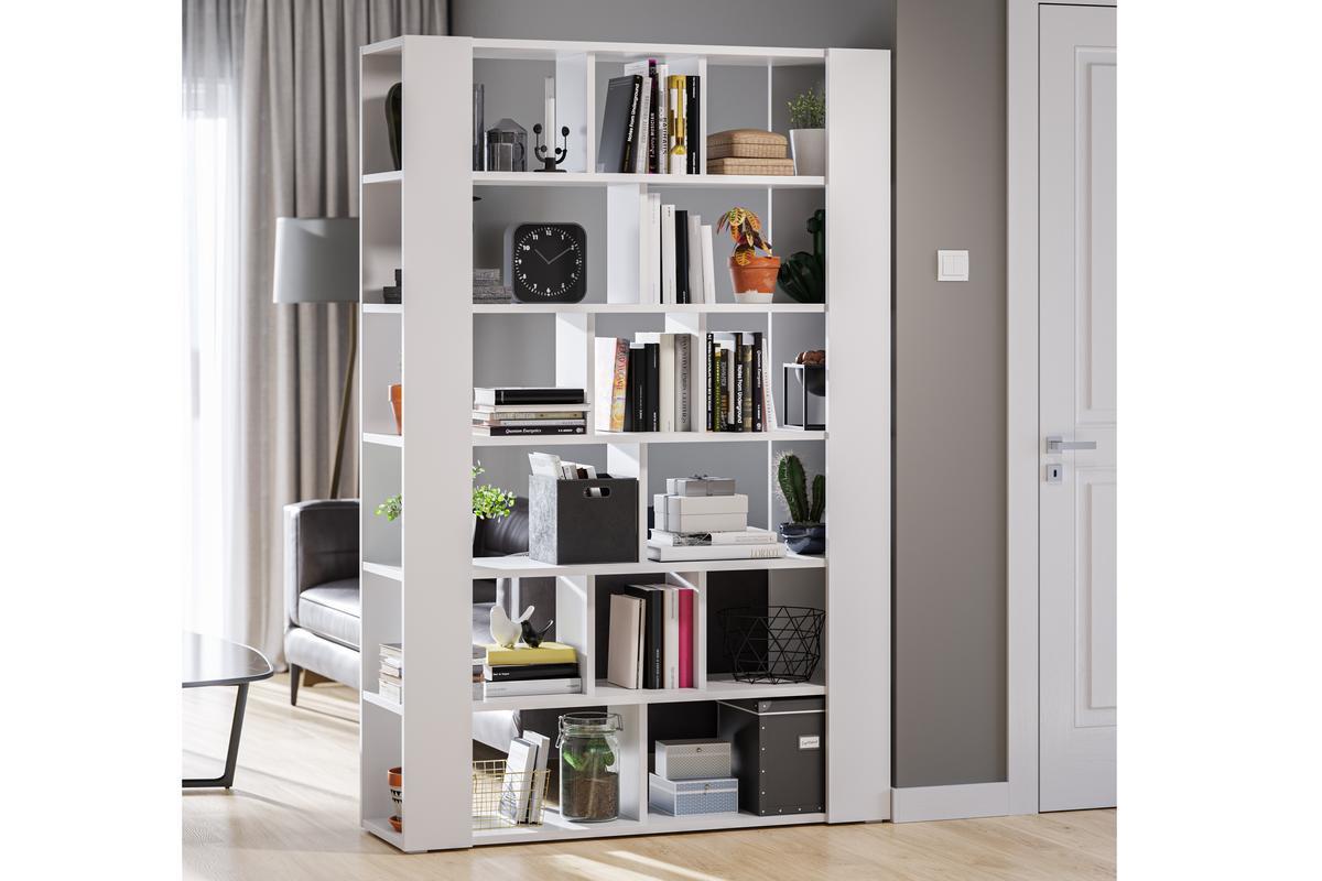 Libreria divisoria design bianco L135 cm MUSSO