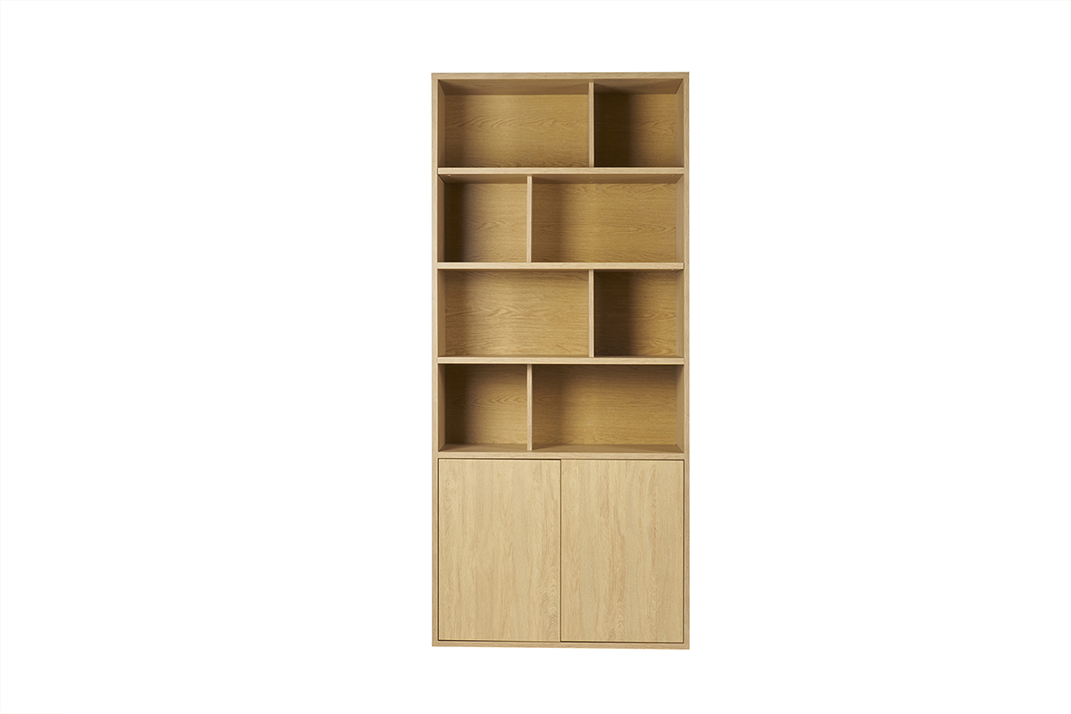 Libreria finitura legno chiaro rovere L92 cm NAGANO