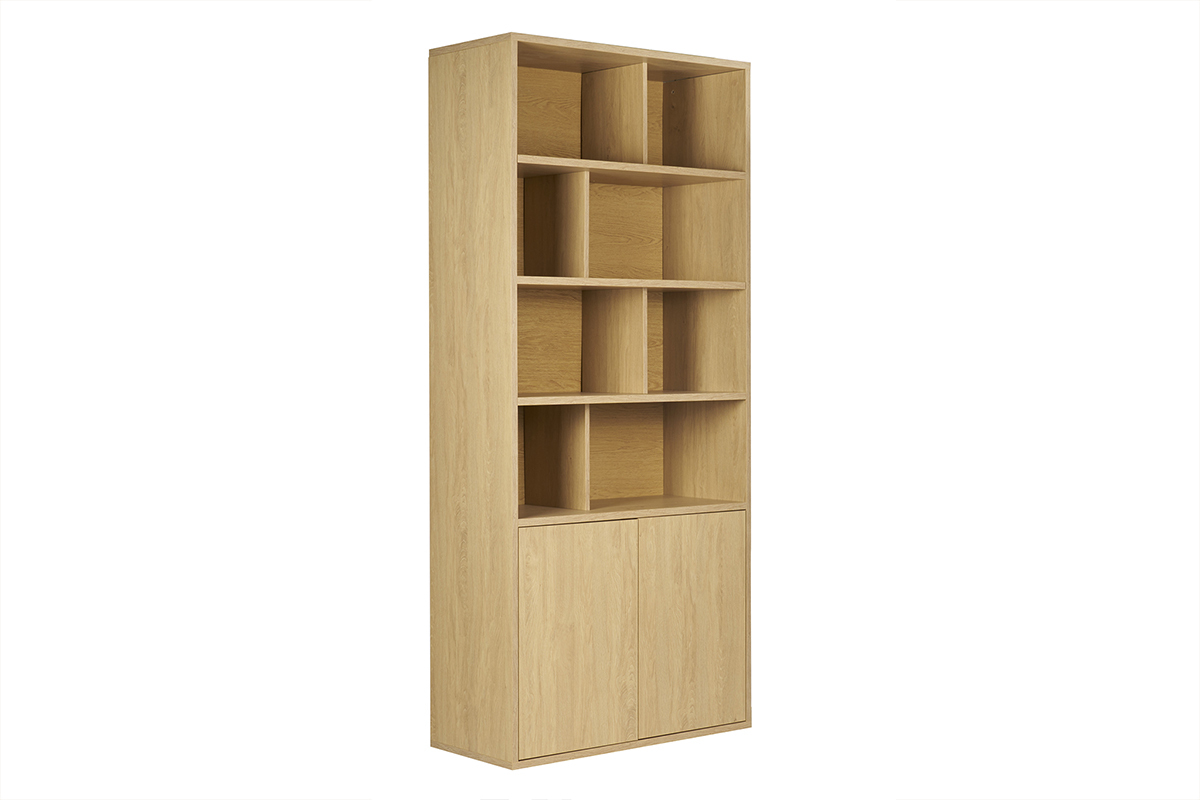 Libreria finitura legno chiaro rovere L92 cm NAGANO