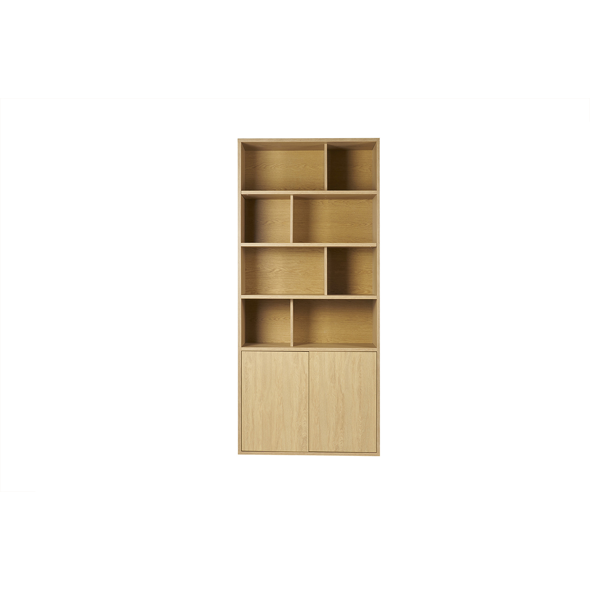 Libreria finitura legno chiaro rovere L92 cm NAGANO