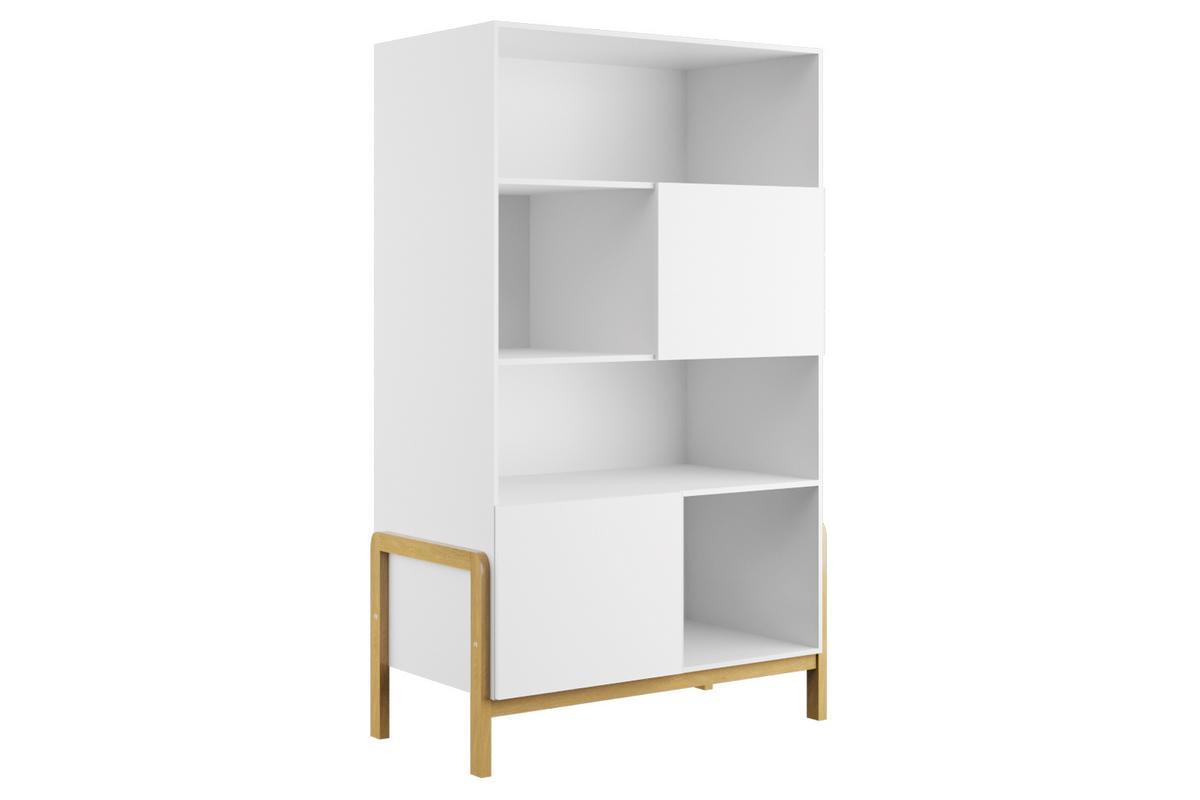 Libreria scandinava bambino bianco opaco e rovere H160 cm CELESTINE