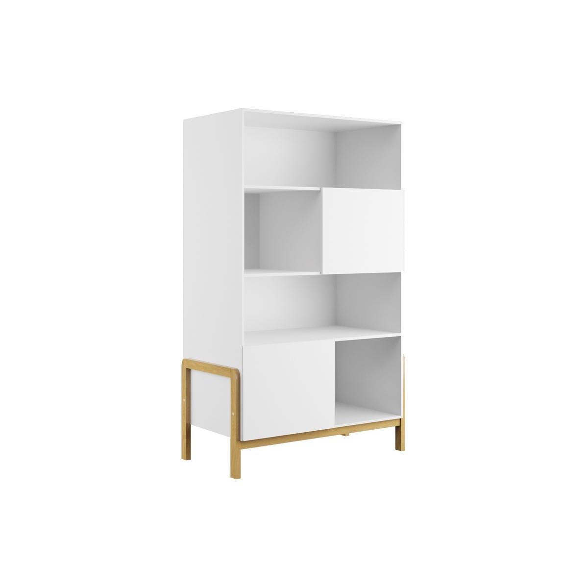 Libreria scandinava bambino bianco opaco e rovere H160 cm CELESTINE