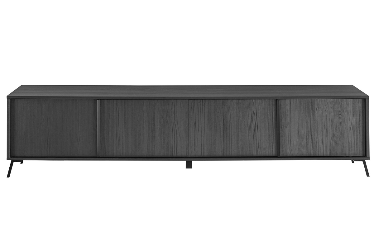 Mobile TV design finitura legno nero opaco L205 cm NEMA