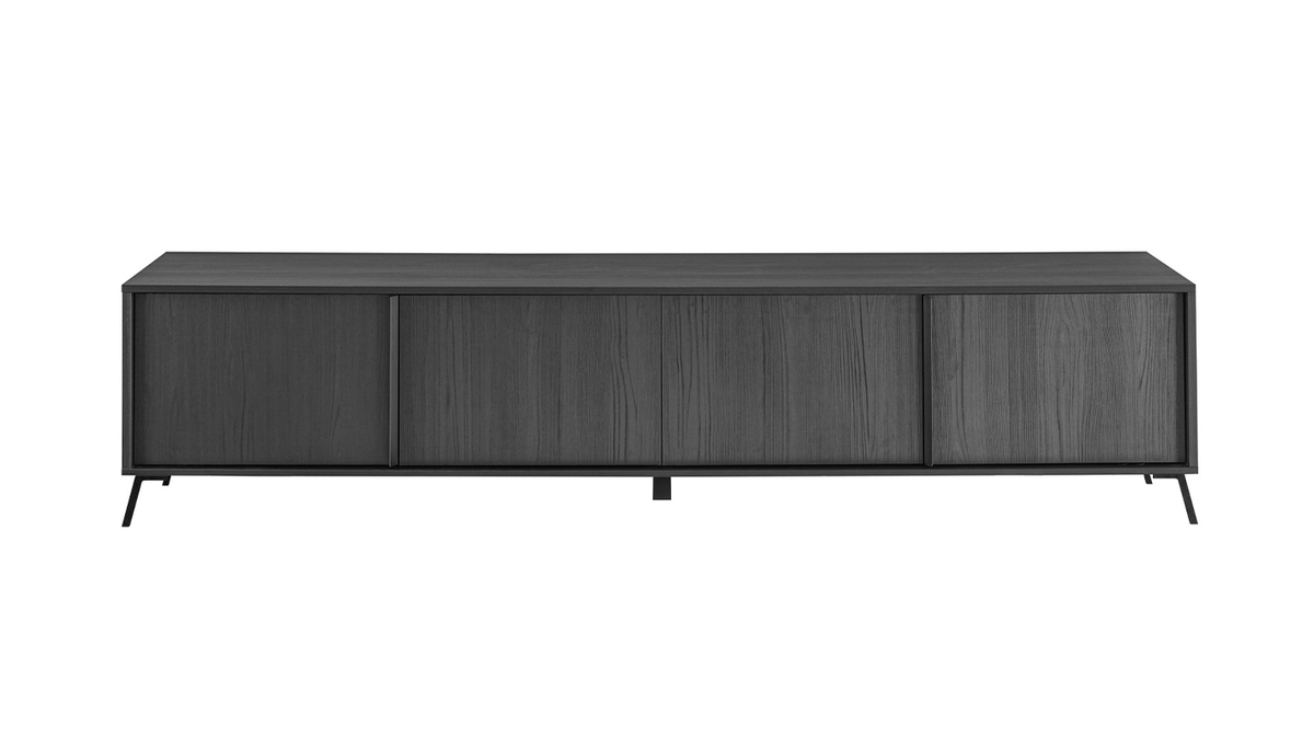 Mobile TV design finitura legno nero opaco L205 cm NEMA