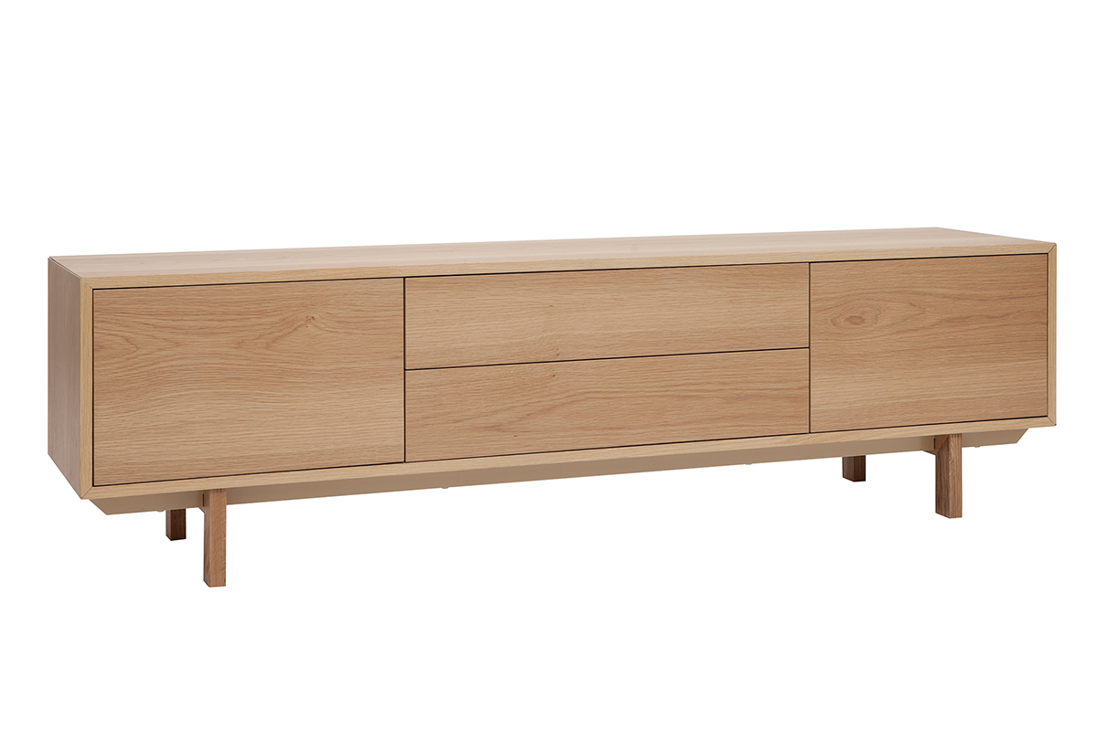 Mobile TV scandinavo legno chiaro L180 cm SID