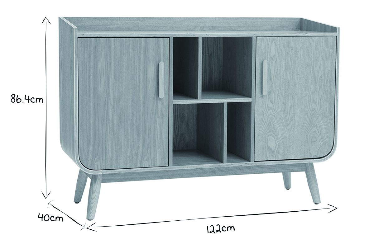 Mobiletto buffet vintage in legno noce HALLEN