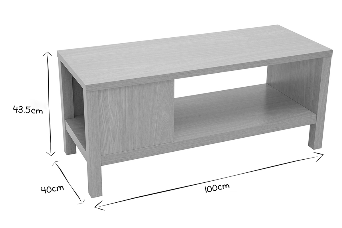 Panca da ingresso finitura rovere con cuscino e nicchia aperta L100 cm GUMBY