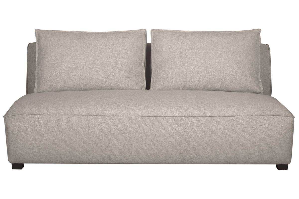 Poltrona 2 posti design in tessuto beige PLURIEL