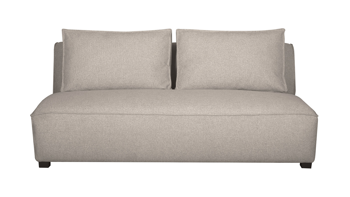 Poltrona 2 posti design in tessuto beige PLURIEL