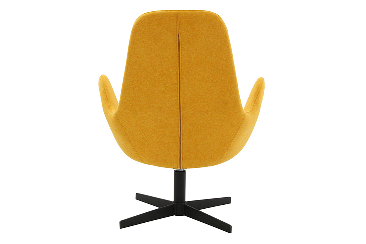 Poltrona design velluto giallo senape ANDY