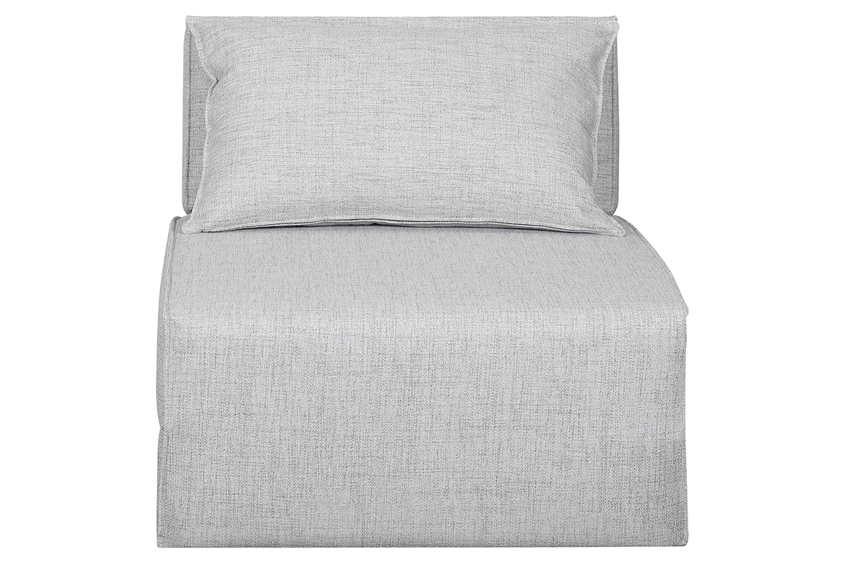 Poltrona letto singola in tessuto grigio chiaro VICTOR