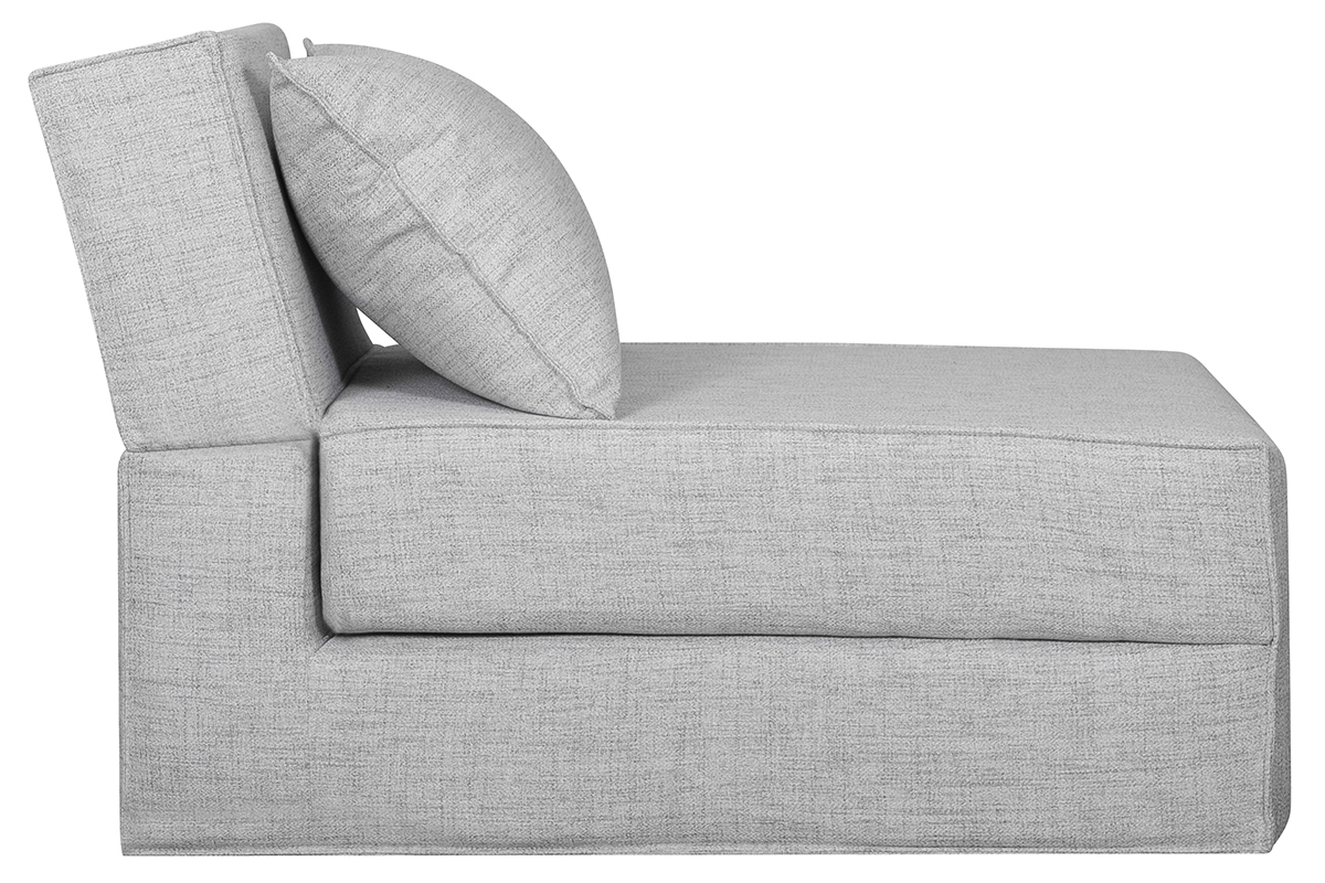 Poltrona letto singola in tessuto grigio chiaro VICTOR