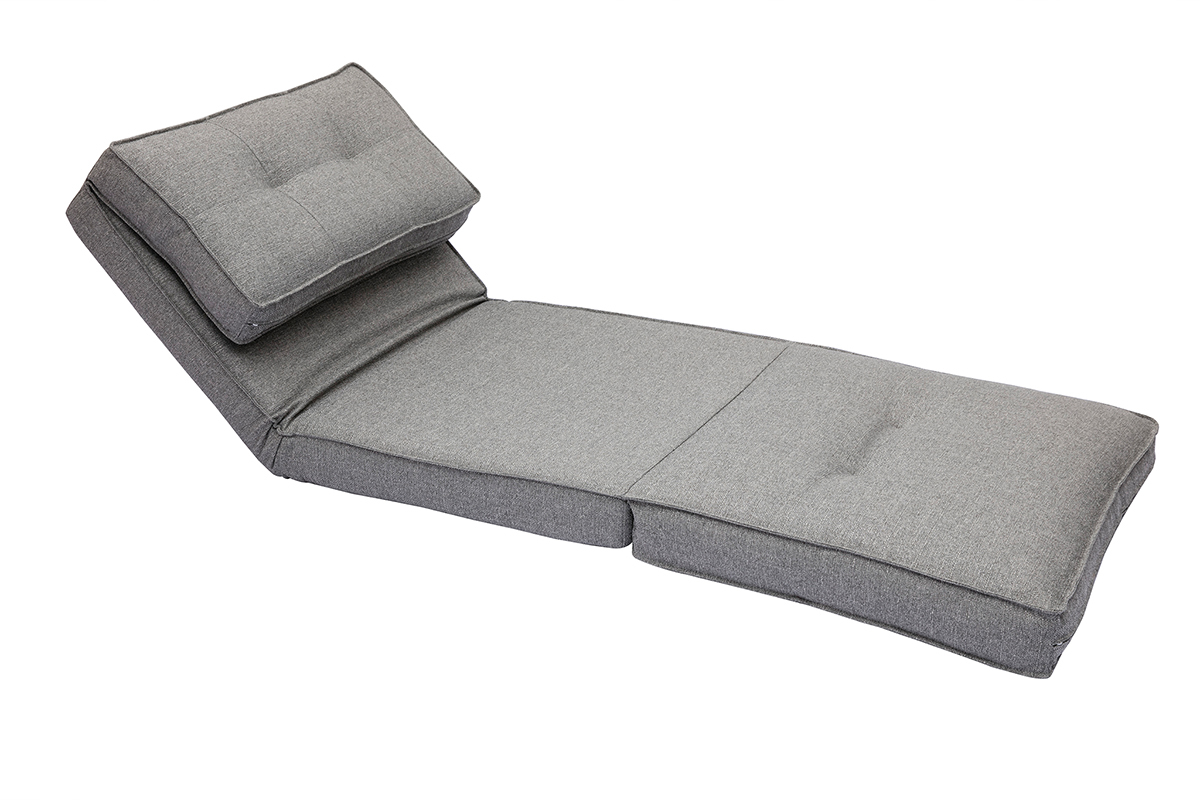 Poltrona letto singola in tessuto grigio chin SALLY