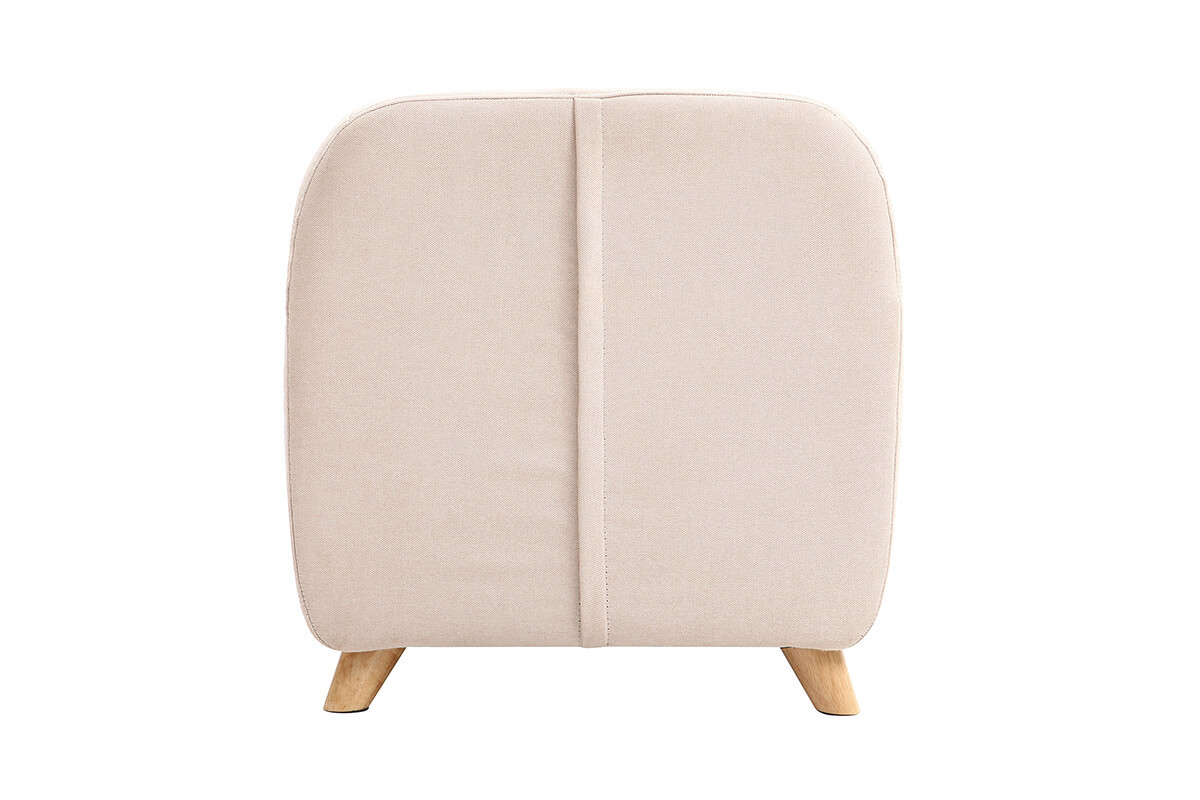 Poltrona scandinava per bambini rosa naturale NORKID