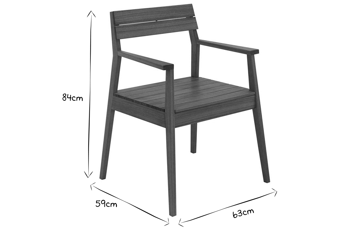 Poltrone da giardino legno massello (set di 2) CANOPEE