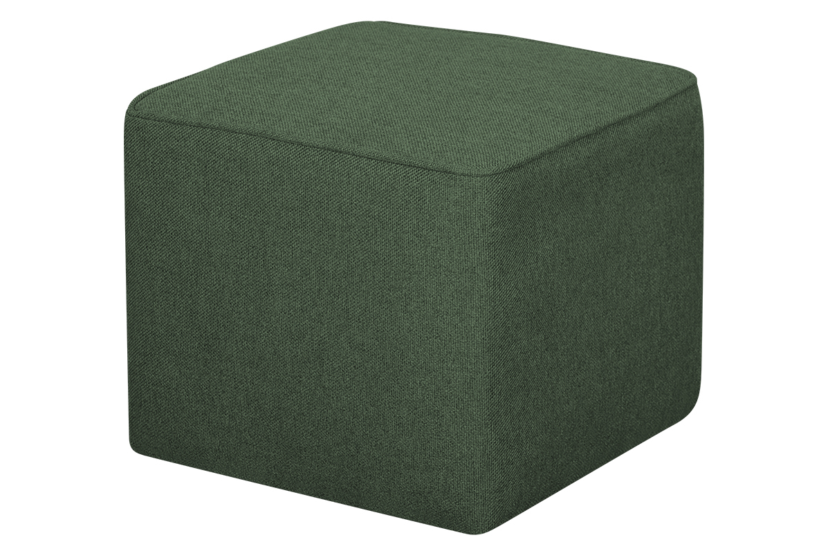 Pouf design quadrato in tessuto kaki PAVE