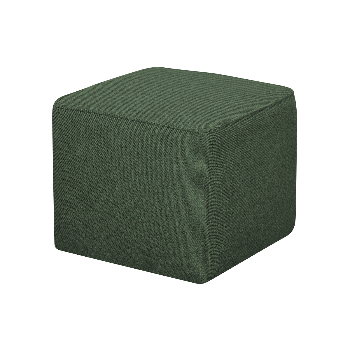 Pouf design quadrato in tessuto kaki PAVE