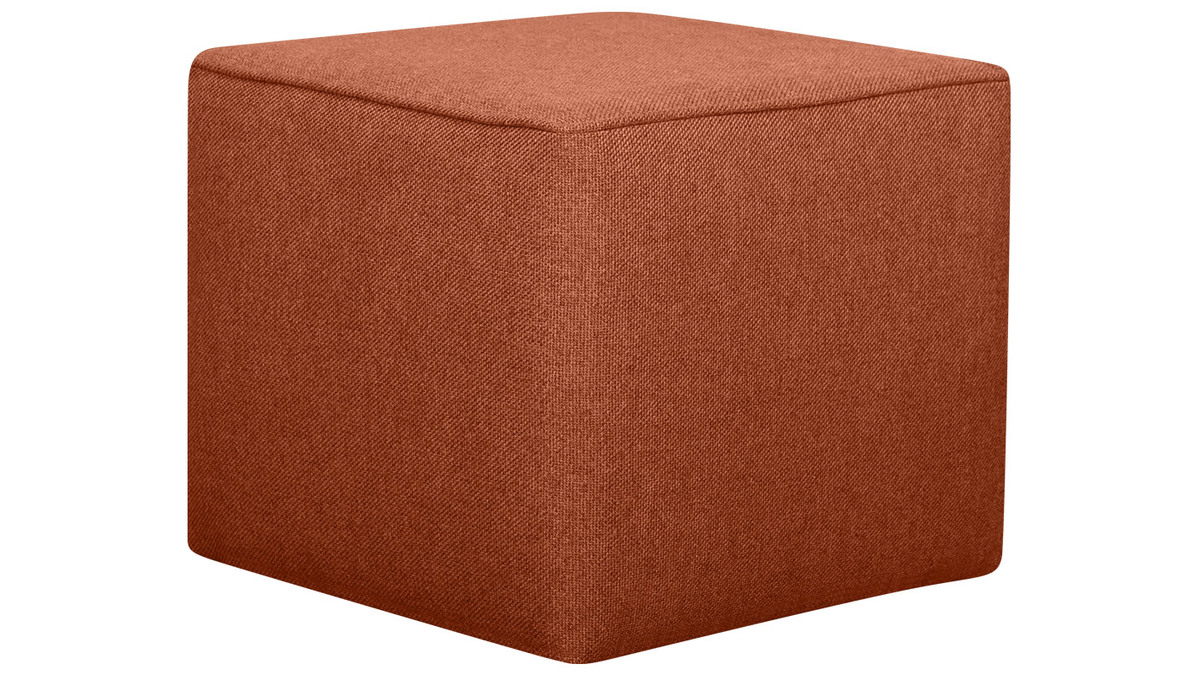 Pouf design quadrato in tessuto mattone PAVE