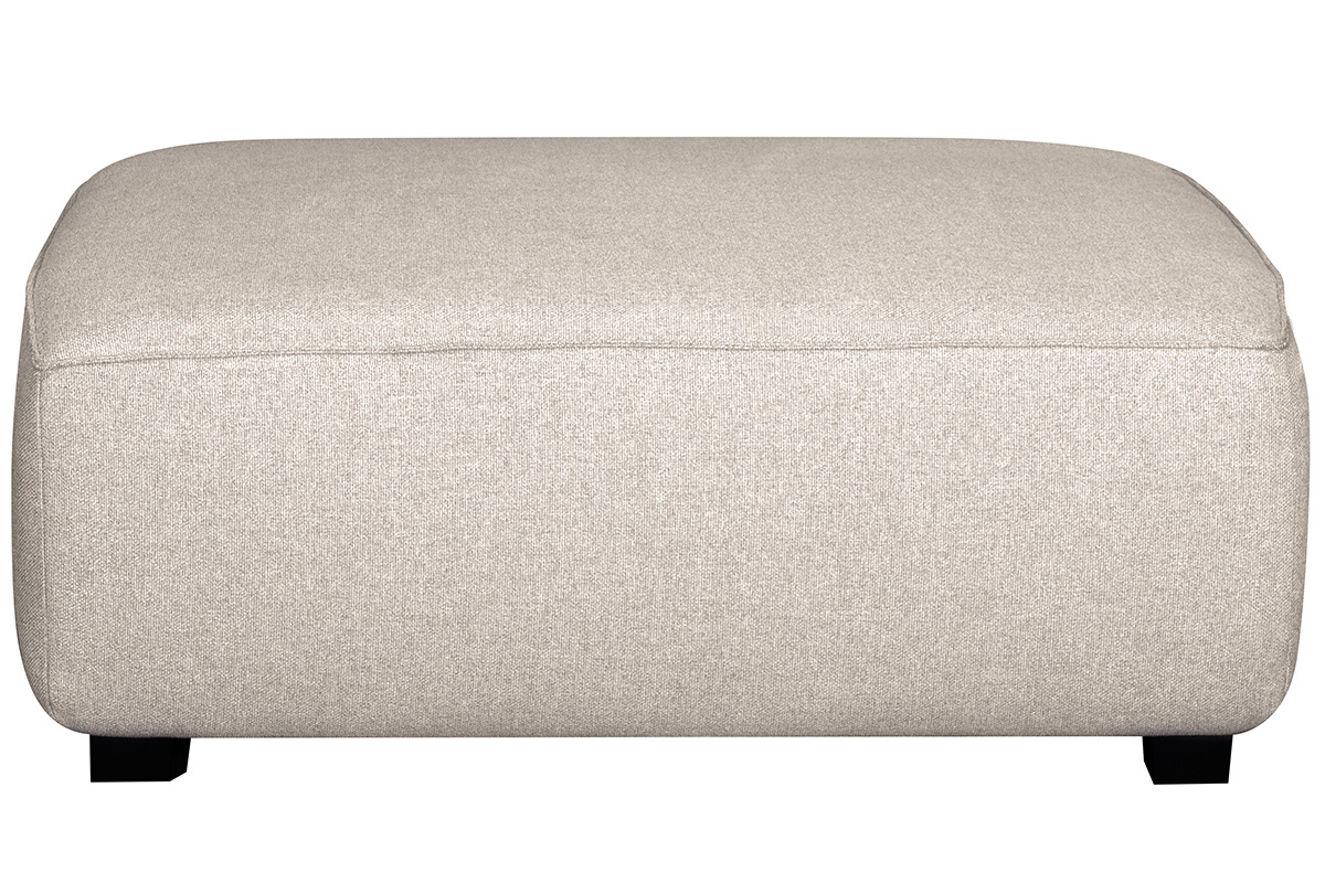 Pouf modulo di divano in tessuto beige PLURIEL