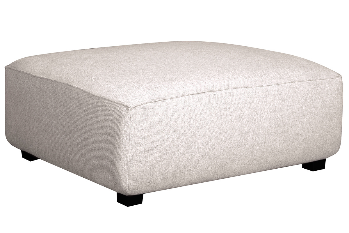 Pouf modulo di divano in tessuto beige PLURIEL