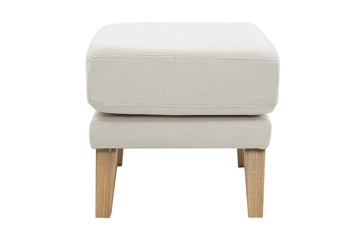 Pouf poggiapiedi scandinavo sfoderabile beige OSLO