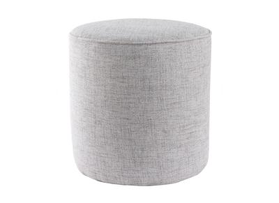 Pouf rotondo in velluto a coste écru D70 cm LOUIS - Miliboo