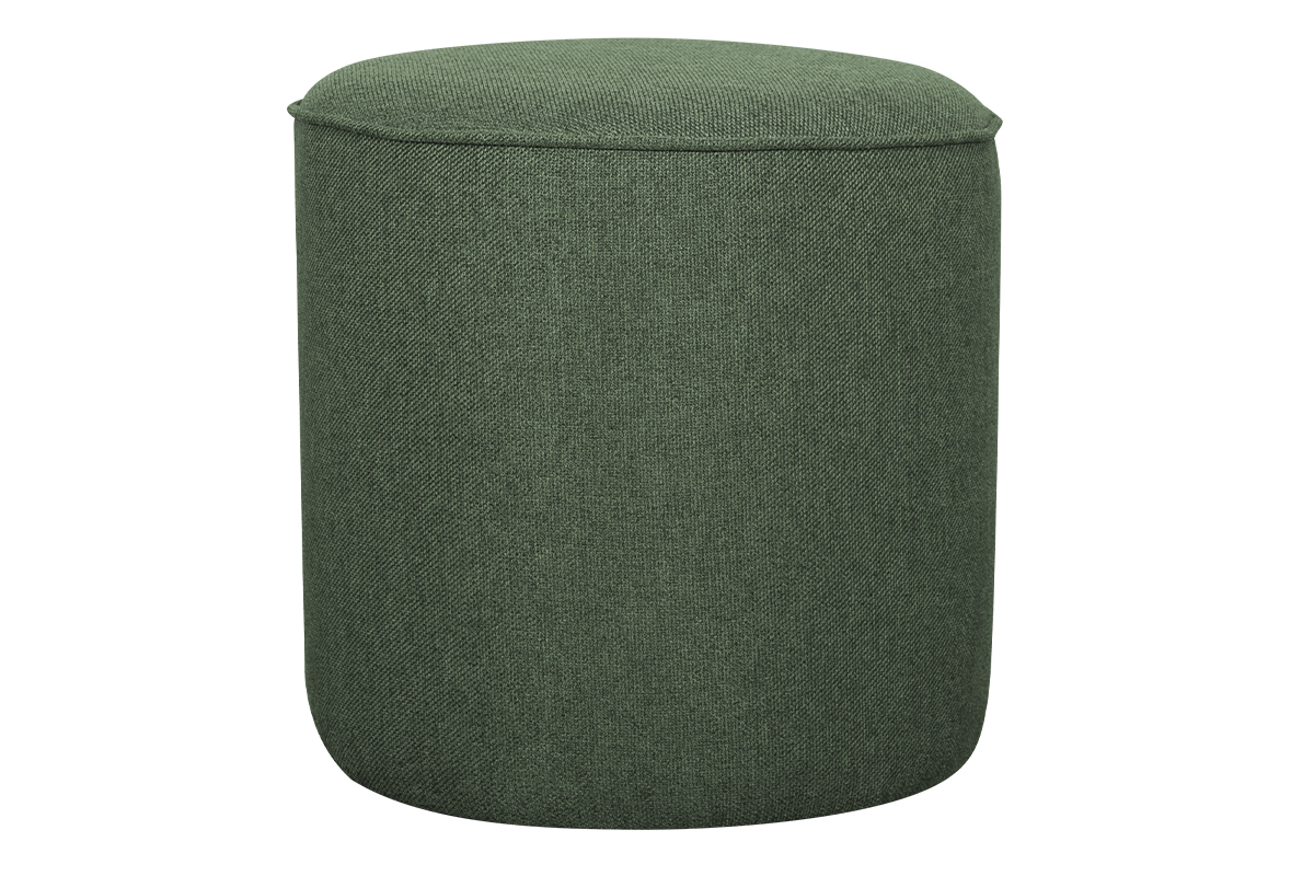 Pouf rotondo in tessuto kaki D40 cm COQ