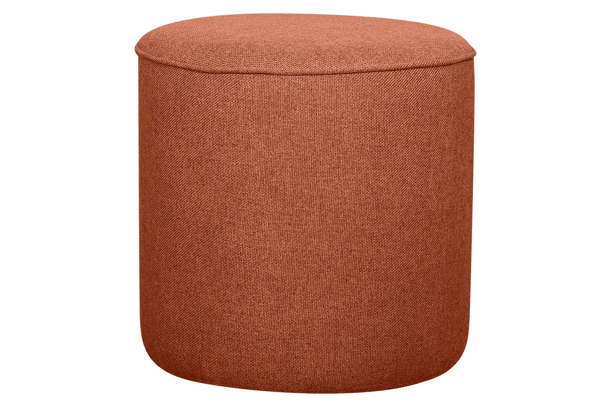 Pouf rotondo in tessuto mattone D40 cm COQ